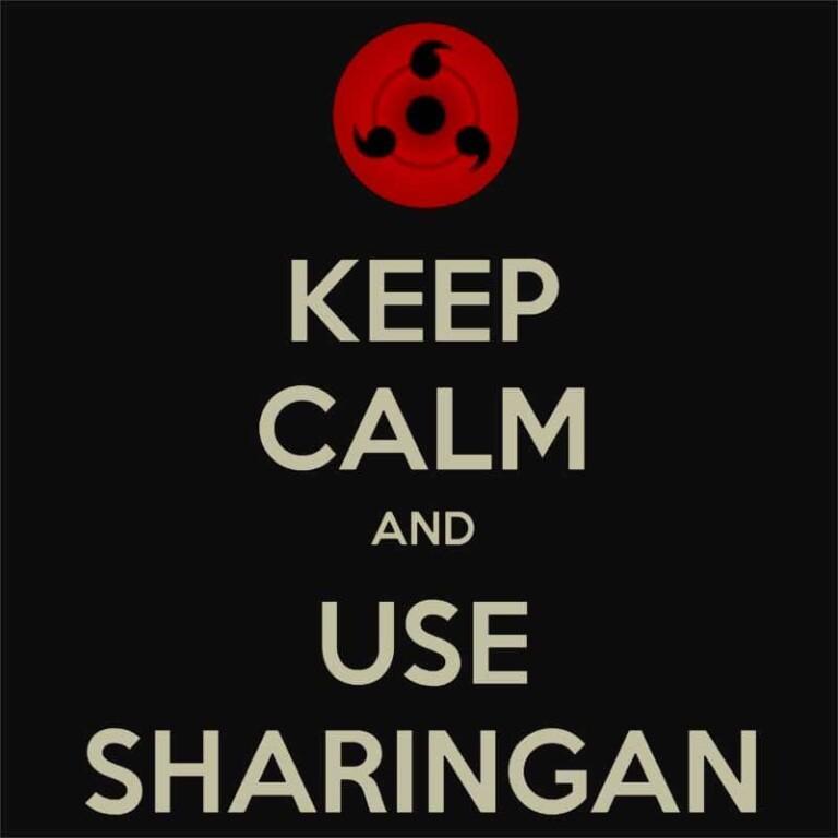 Keep Calm and use Sharingan - Design preview